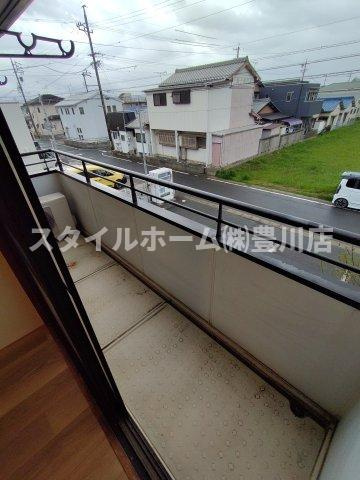 セジュール西浦Bのバルコニー