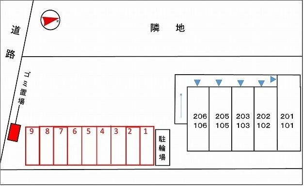 プルメリアの駐車場