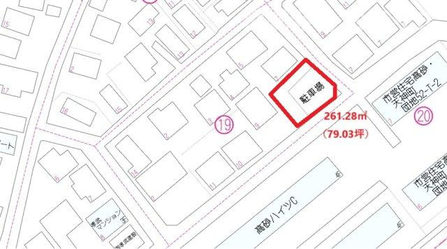 【土地】室蘭市高砂町2丁目の区画図