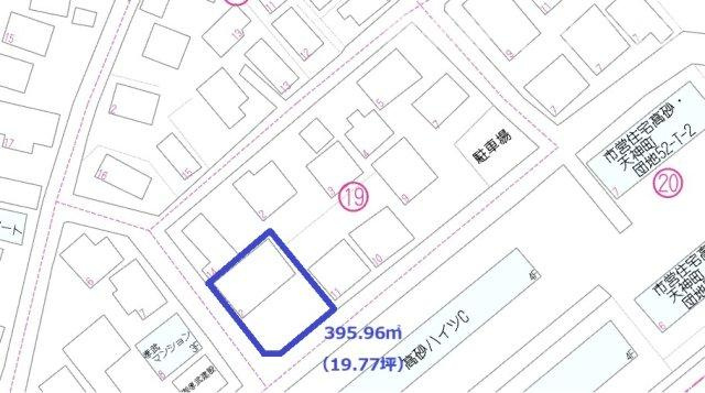 【土地】室蘭市高砂町2丁目の区画図