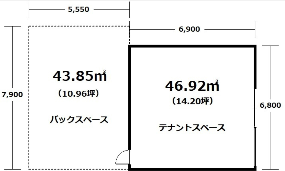 草津市野路東２丁目の店舗事務所の間取り