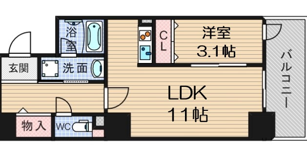 【間取り】 | アーベル更紗北堀江