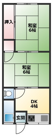 中野コーポの間取り