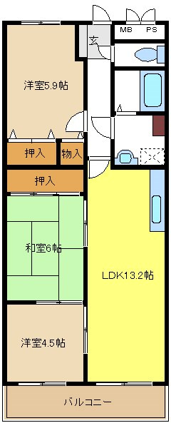 ライオンズマンション八事ガーデン壱番館の間取り