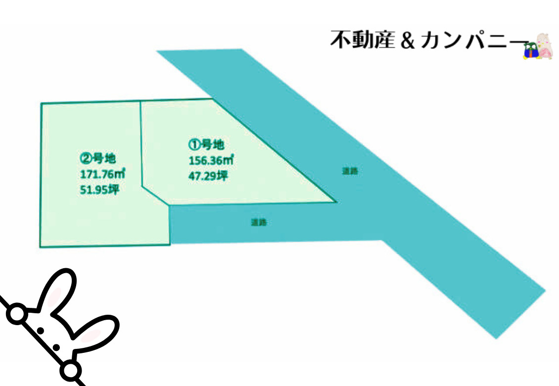 南吉田町のおトチ2号地　松山市南吉田町売土地の土地図