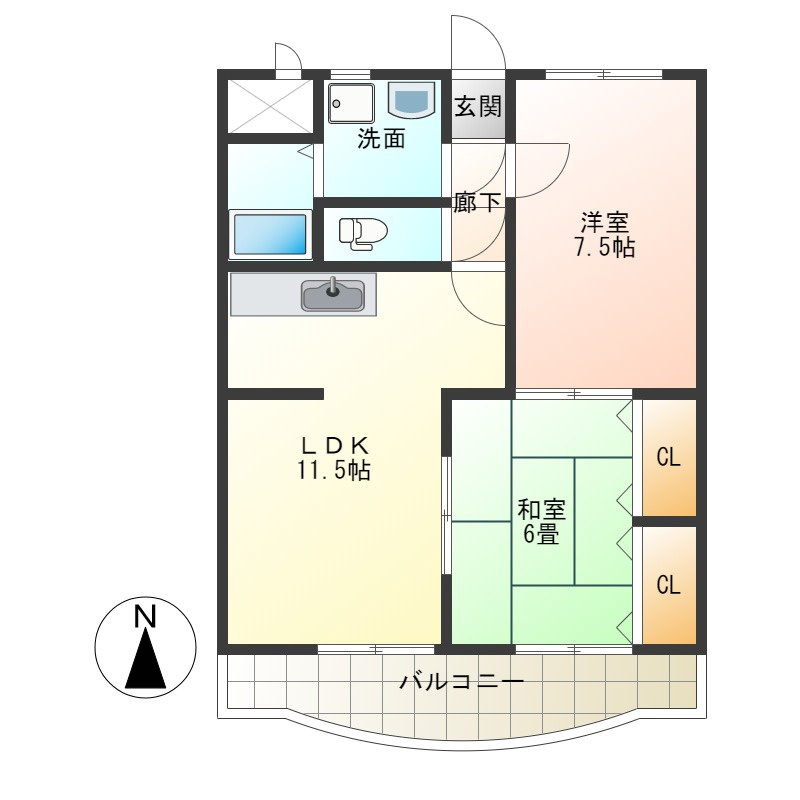 ピーコック28の間取り