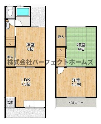 長尾東町3丁目テラスの間取り