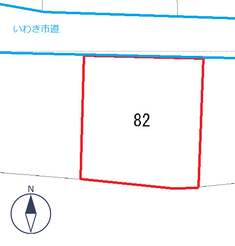 金山町東台　59坪の土地図