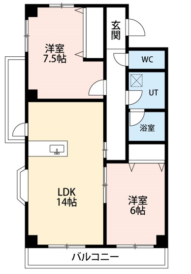 【間取り】 | ビレッジ和志山二番館