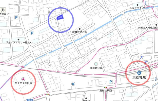 小寺月極駐車場の地図