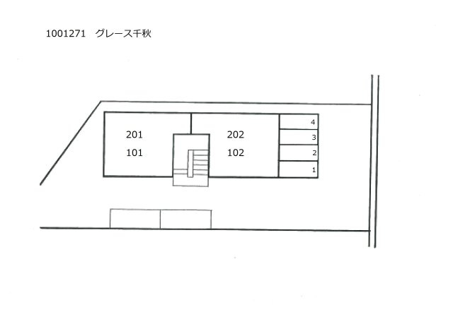 グレース千秋の駐車場|配置図