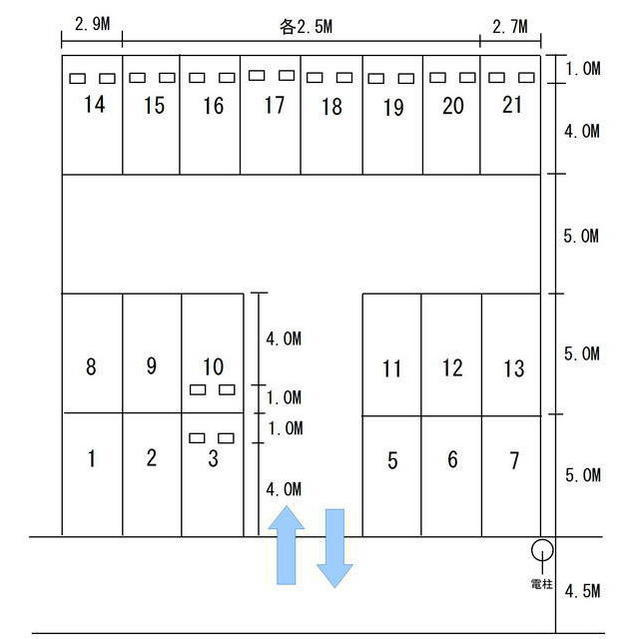 岐阜市五反田町の駐車場の間取り