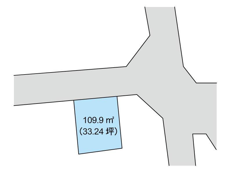 土居町　建築条件なし　売土地の土地図