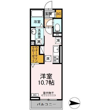 GRAND D-ROOM中山Ⅱ　　　刈谷市の賃貸はクラスホーム刈谷店の間取り