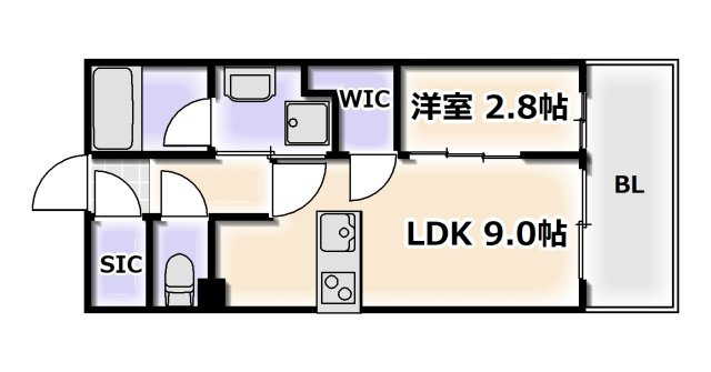 【間取り】 | プラウド難波