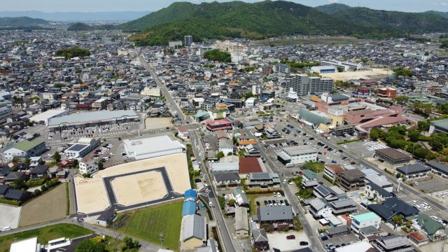 ピースタウン東近江外町Ⅰの展望|2025年5月8日_ドローン撮影