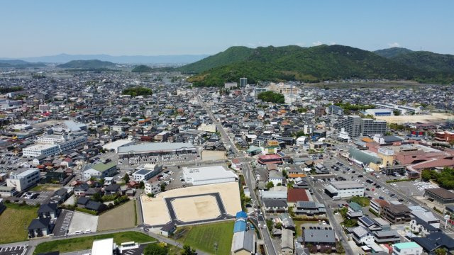 ピースタウン東近江外町Ⅰの展望|2025年5月8日_ドローン撮影