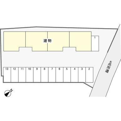 合志市須屋のアパートの区画図