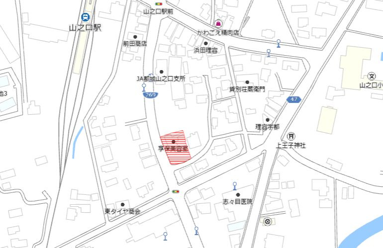 都城市山之口町花木の売地の土地図