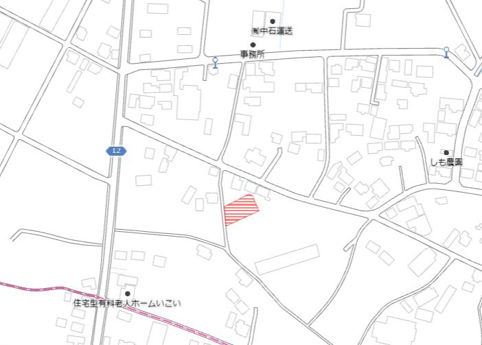 北諸県郡三股町大字樺山の売地の土地図