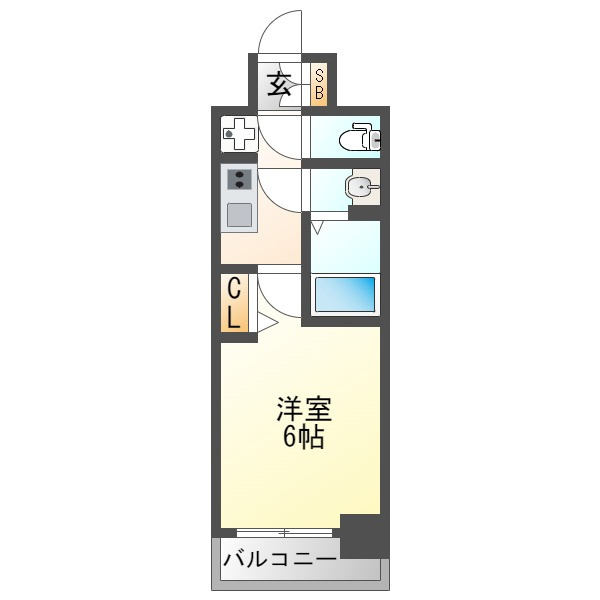 スプランディッド新大阪ＷＥＳＴの間取り
