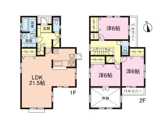 曽谷　収益戸建の間取り
