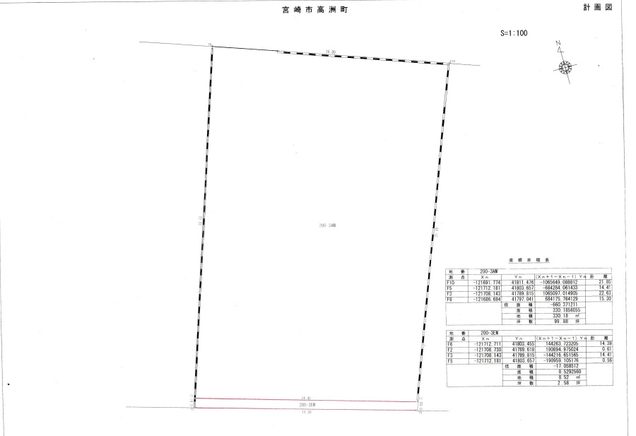 高洲町　売地の区画図