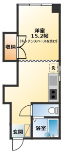 お部屋を広く使いたい１名様入居にお勧めです。
