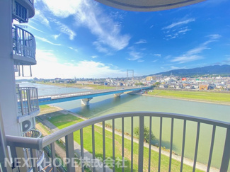 【展望】 | 【ペットと一緒に暮らせる】　桜台ハイツ弐号棟 | バルコニーからの眺望です♪武庫川のせせらぎを感じられる眺望です！