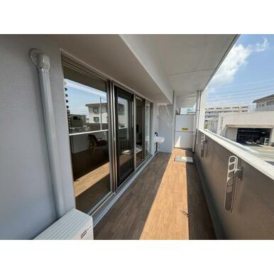 熊本市中央区本荘町の賃貸マンションのバルコニー