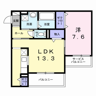 【間取り】 | アロ・ラウレア　Ｋ