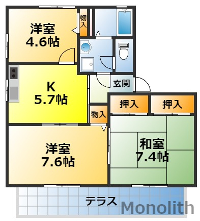 ロージーコートAの間取り