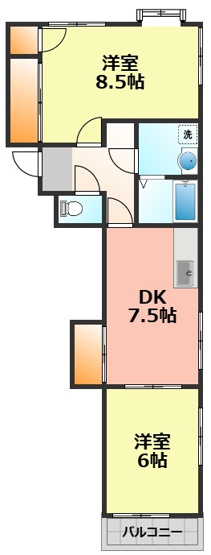 【間取り】 | メゾン宝地 | 西区の物件はなご家おもてなし不動産へ。