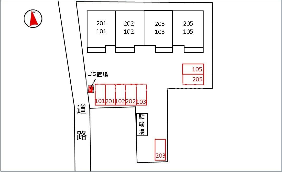 メゾン・ソレイユの駐車場