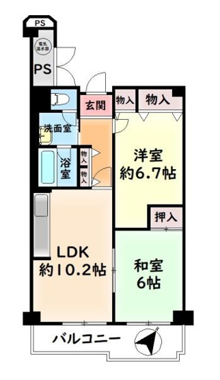 【間取り】 | 泉佐野スカイハイツ　中古マンション