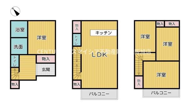【間取り】 | 守口市大久保町4丁目　中古戸建