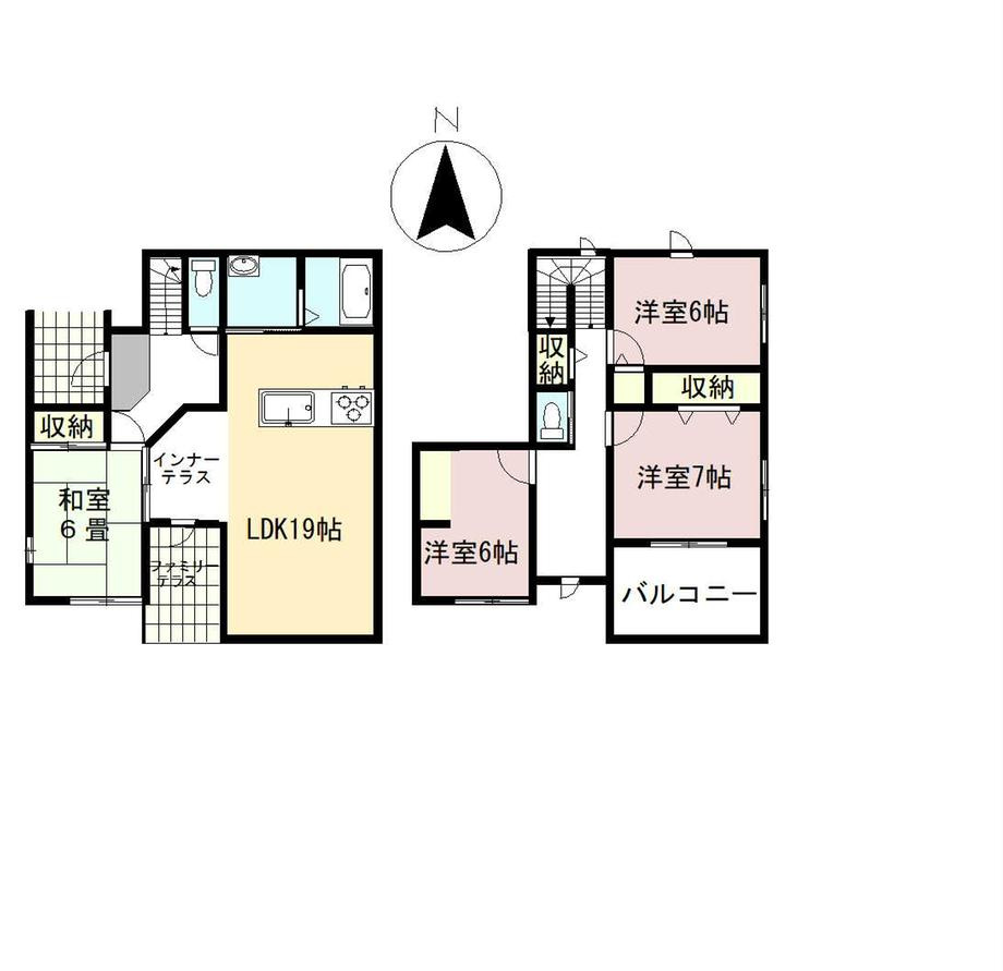 小山市犬塚7丁目　中古戸建の間取り