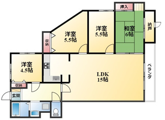 【間取り】 | グランドハイツ豊中
