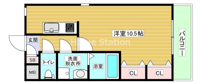 【間取り】 | ジュネス姫里Ⅱ