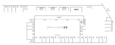 【区画図】 | グリーンハイツ八雲園敷地内駐車場