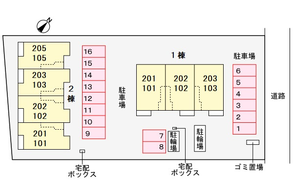 カーサ　ミオⅡの区画図