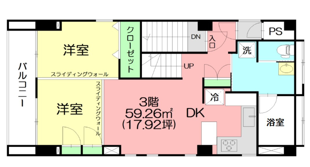藤沢萬福ビル新館の間取り|3F