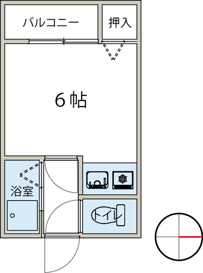 【間取り】 | クレックスB | 現況優先。