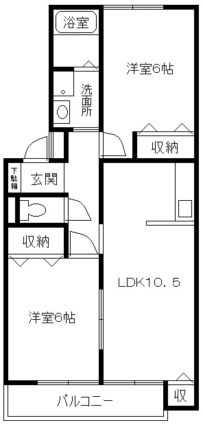サニーコートⅡの間取り