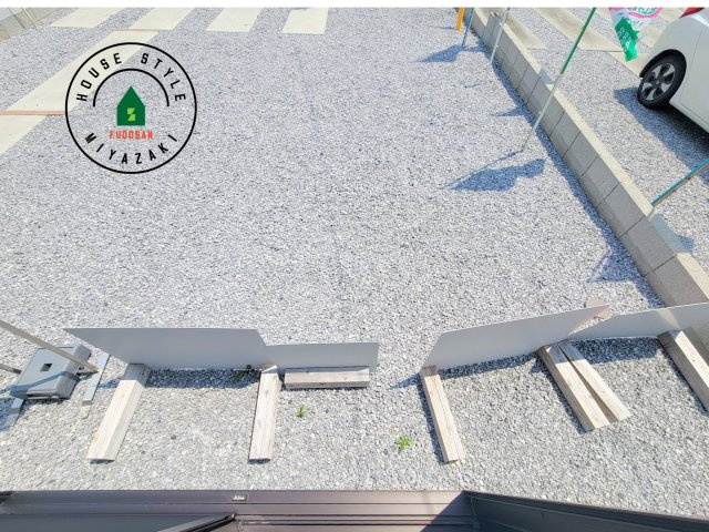 パティオニュータウン北高鍋（16号棟）の庭|将来的にウッドデッキなど施工して、素敵なバルコニースペースを活用できます。