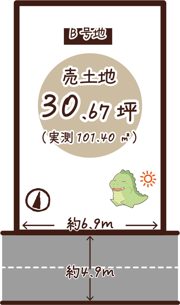 大原野上里男鹿町の土地図