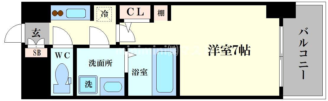 S-RESIDENCE難波大国町Tresの間取り