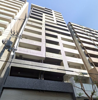 【外観】 | 6沿線3駅利用可能な立地！RC造14階建マンション、4階部分の南向き住戸です。