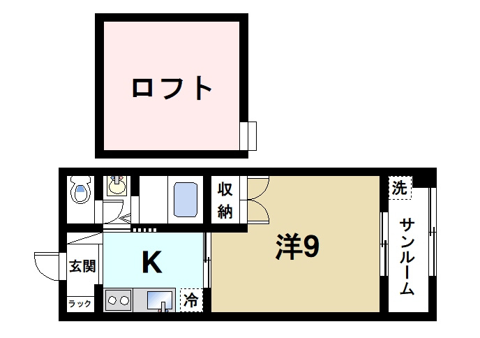 ニシダコーポ　西ノ京の間取り