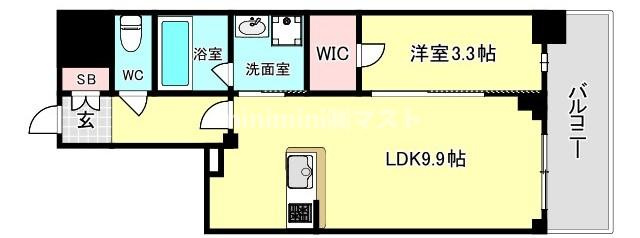 RJRプレシア南堀江の間取り